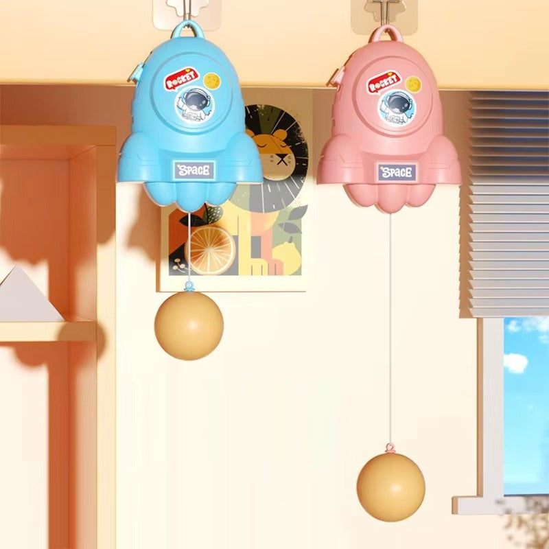 Hanging Ping Pong Game Set – Table Tennis Self Training Kit with 2 Rackets & Practice Ball, Parent-Child Interactive Kids Sports Toy (Random Color)