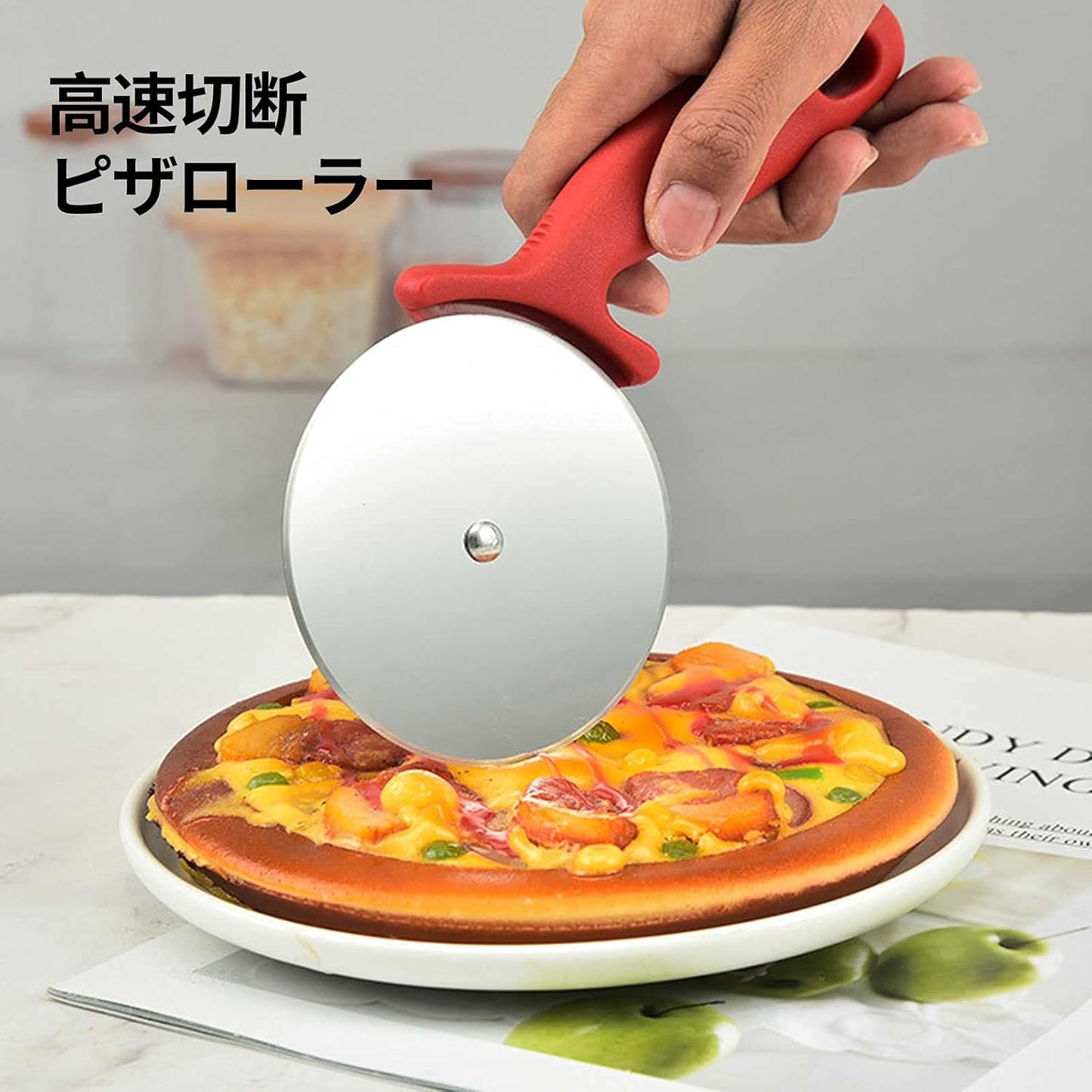 Pizza Cutter, Pizza r Big Size Cooker Stainless Steel, Commercial Use, Kitchen Helper(random color)