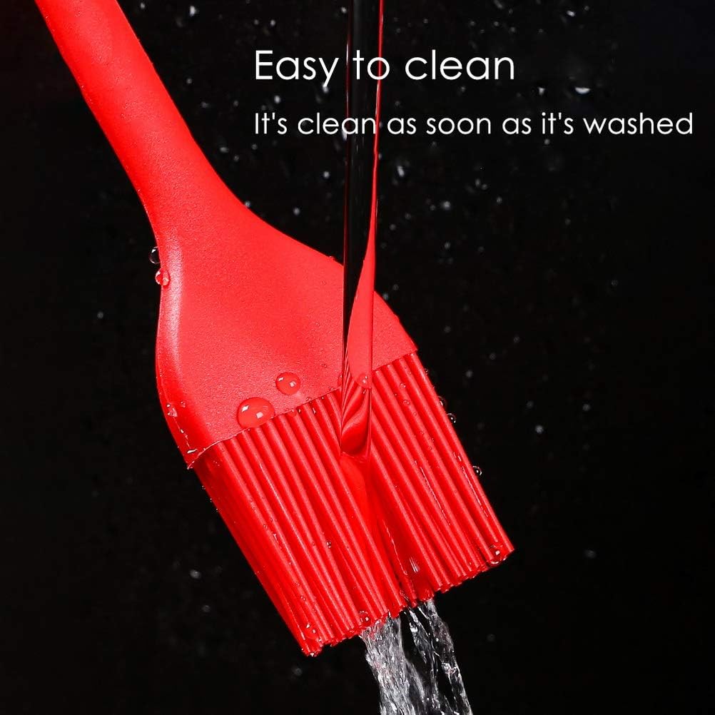 01 Piece Food Grade Kitchen Household Oil Heat Resistant Silicone Brush, Brush For Perfect Apply Baking, Cooking, BBQ Basting Baking Cooking Bbq Grill Spread Oil Butter Sauce ( Random Color )