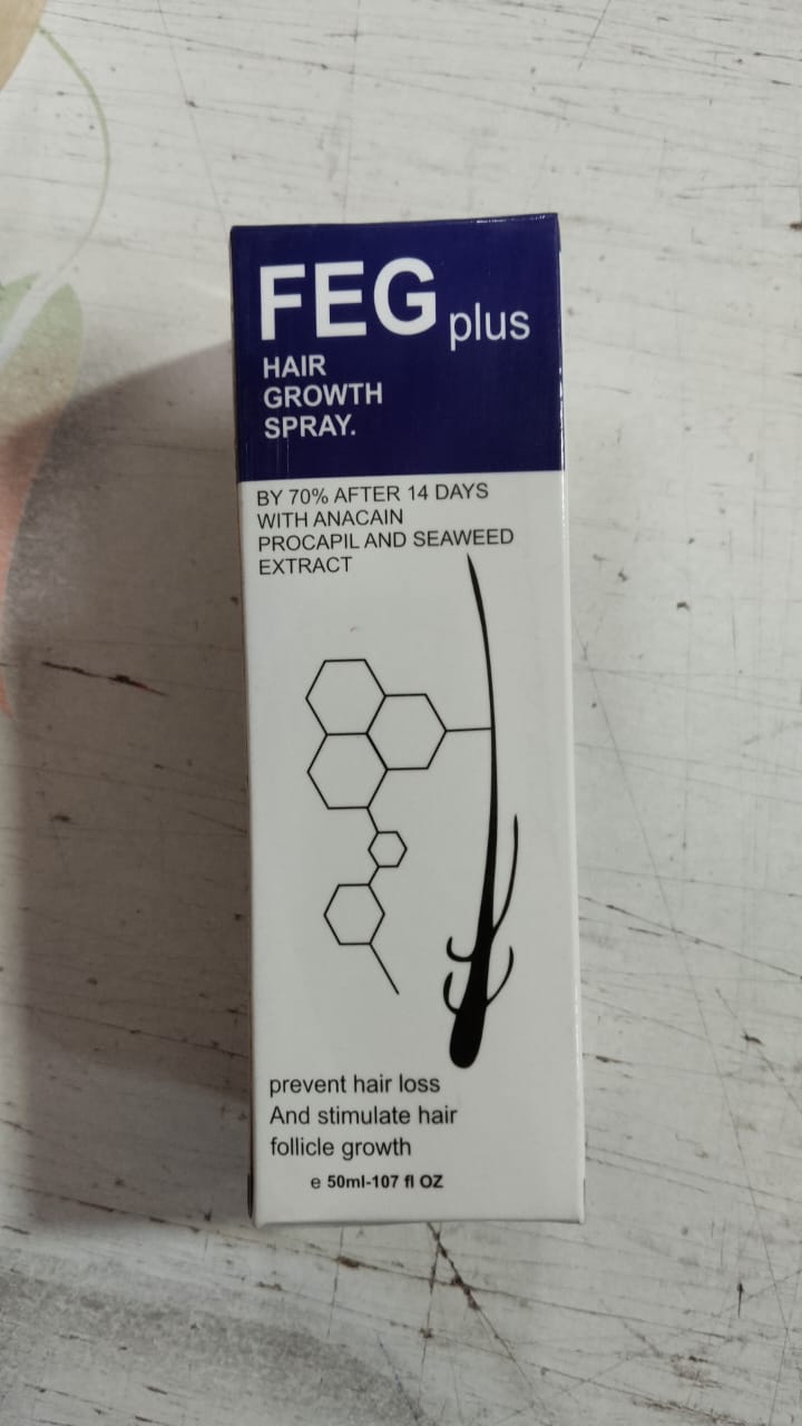 FEG PLUS Hair Growth Serum & Spray – 50ml Advanced Formula for Men & Women, Stronger, Thicker Hair