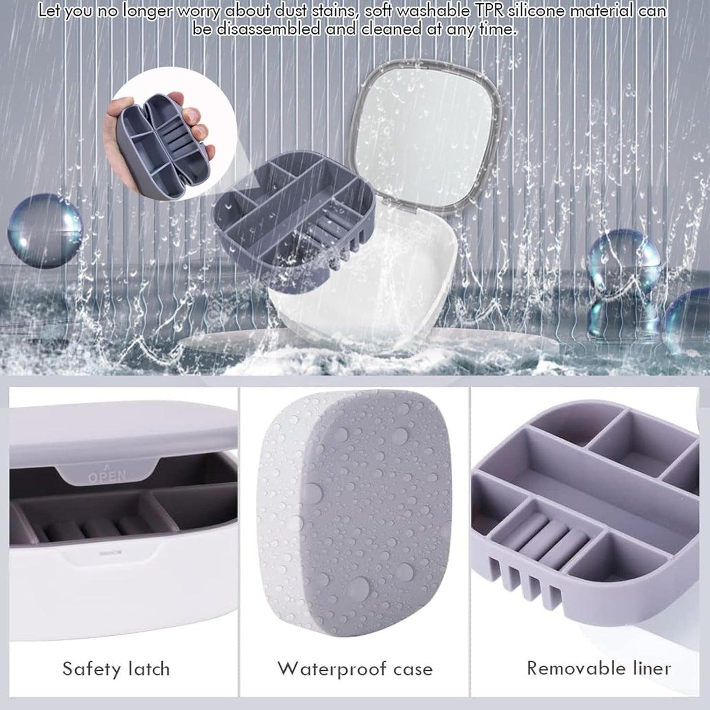 Small Jewellery Box, Jewellery Box, Portable Jewellery Box, Girls' Earrings, Cut Necklace Box, Can Be Placed in the Bag of the Bag at Home (Pink Or Silver Colors) (Random Colors)