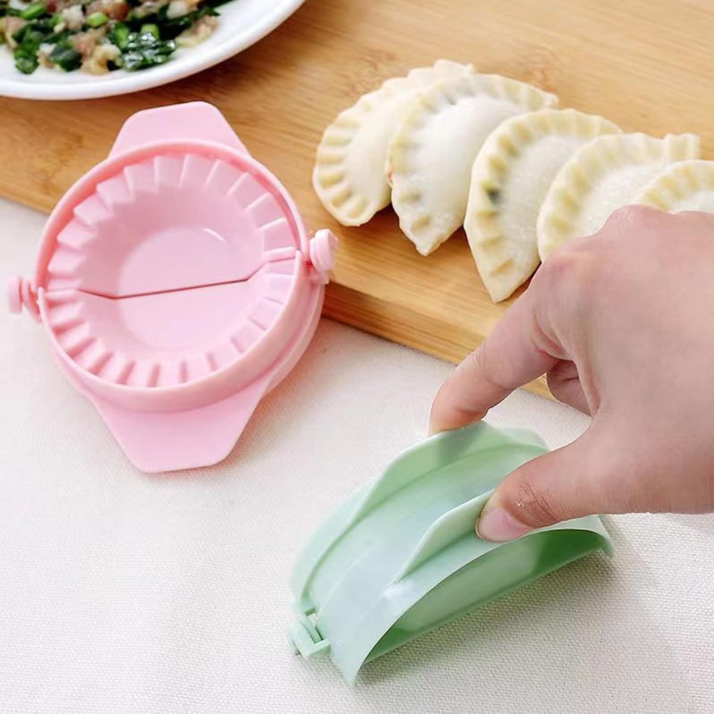Samosa Maker & Dumpling Shaper – Dough Press Mold for Samosas, Dumplings, Gujiyas, and Stuffed Pastries | Easy-to-Use Kitchen Tool | Random Color