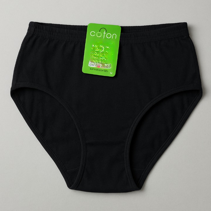 Malai Soft Fabric Underwear for Women – High Quality, Comfortable & Lightweight Everyday Panty in Black, Sizes S, M, L - Small