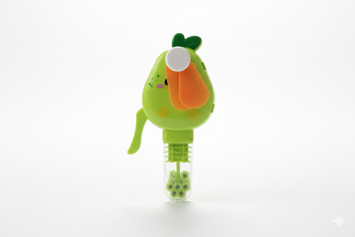 Handheld Fruit Shape Toy Fan for Kids – Cute Cartoon Design, Safe Soft Blades, Portable Mini Fan for Summer Play & Cooling (Random Design)