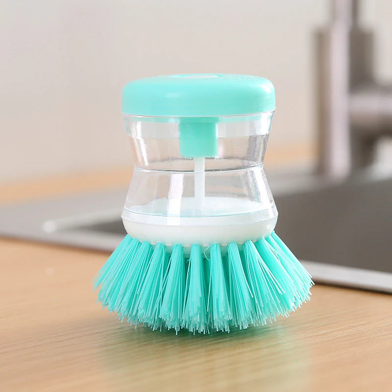 Mini Kitchen Liquid Dish Cleaning Brush | Scrubber Tool, Oil-Resistant, Scrubbing Sponge Remove Stains (Random color)