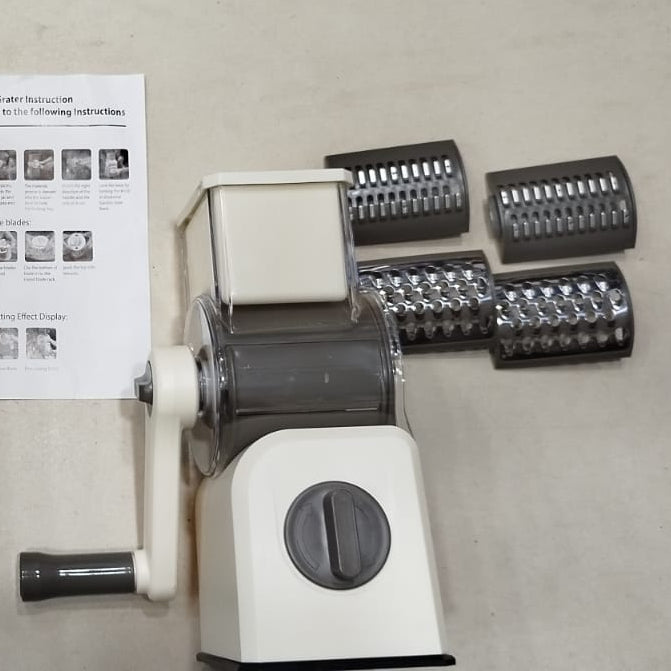 Vegetable Cutter Stainless Steel | Manual Vegetable Cutter Slicer & Grater | Multi-Functional Kitchen Gadget ( Random Color )