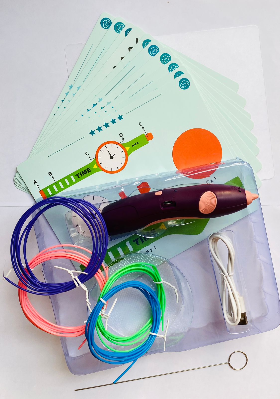 3D Pen for 3D Printing Drawing Pen USB 3D pen plus with safe filament Creative Learning for Children Kids as Toys DIY Arts & Crafts Boy Girls Perfect Gift