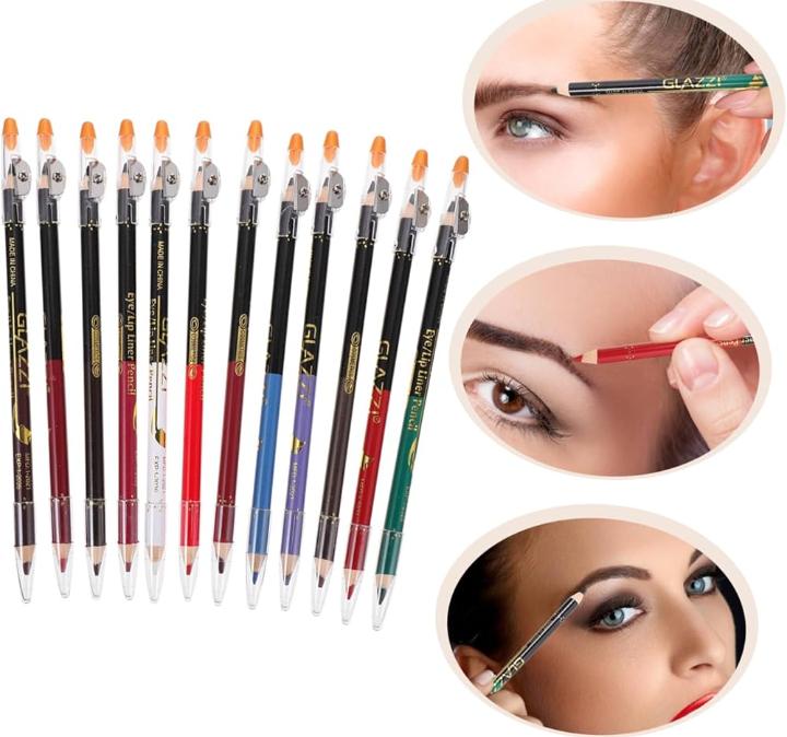 ( Pack of 6 )2 in 1 colors eye pencil multipurpose Eye Pencil (Random color)