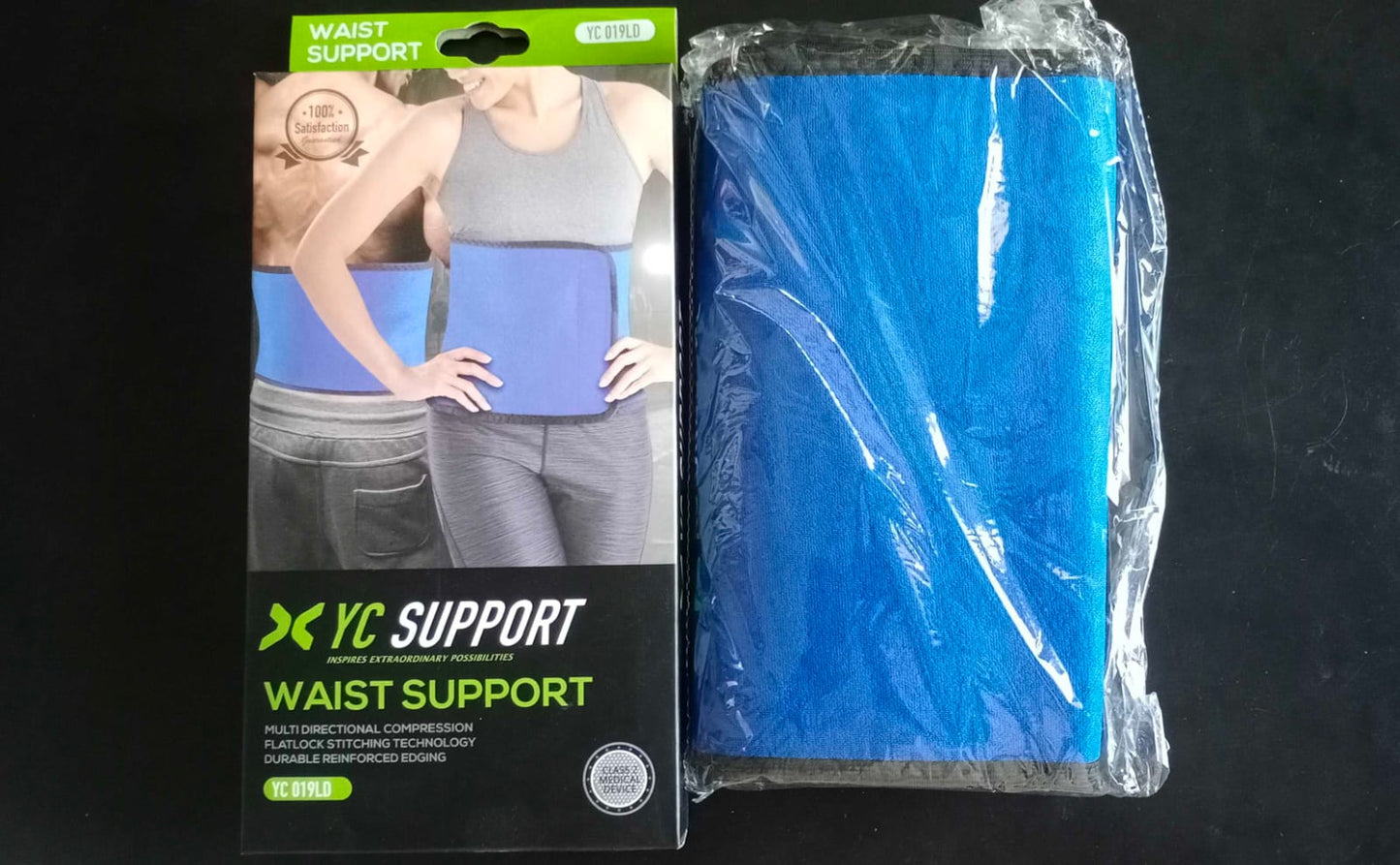 Waist Support Slimming Adjustable Belt For Both Men And Women fits for all (Blue )