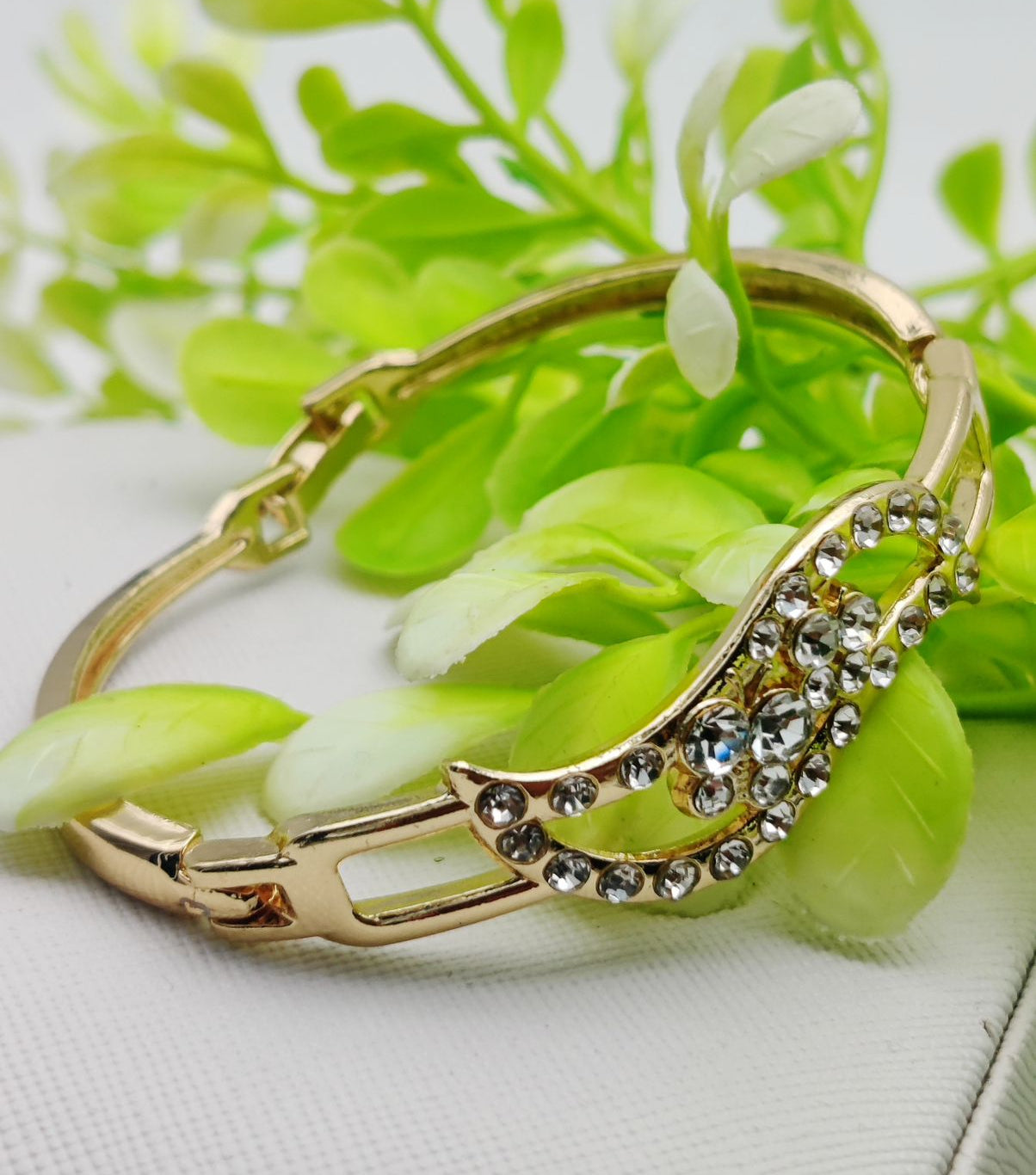 Exquisite Imported Adjustable Crystal Leaf Bracelet | Best Quality Artificial Bracelet For Girls & Women | Bracelet For Every Occasion | Elegant Design