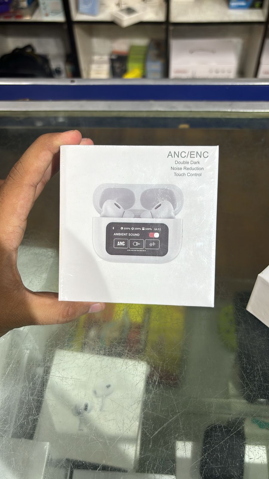 A9 Pro Digital Display Case Airpods / ANC/ENC Touch Screen Wireless Earbuds