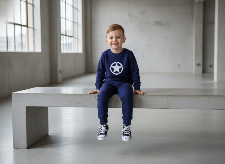 Star Printed Sweatshirt & Pajama Trouser Tracksuit for Kids | Winter Warm Fleece Clothing Set Outfit for Boys & Girls – Cozy & Stylish small