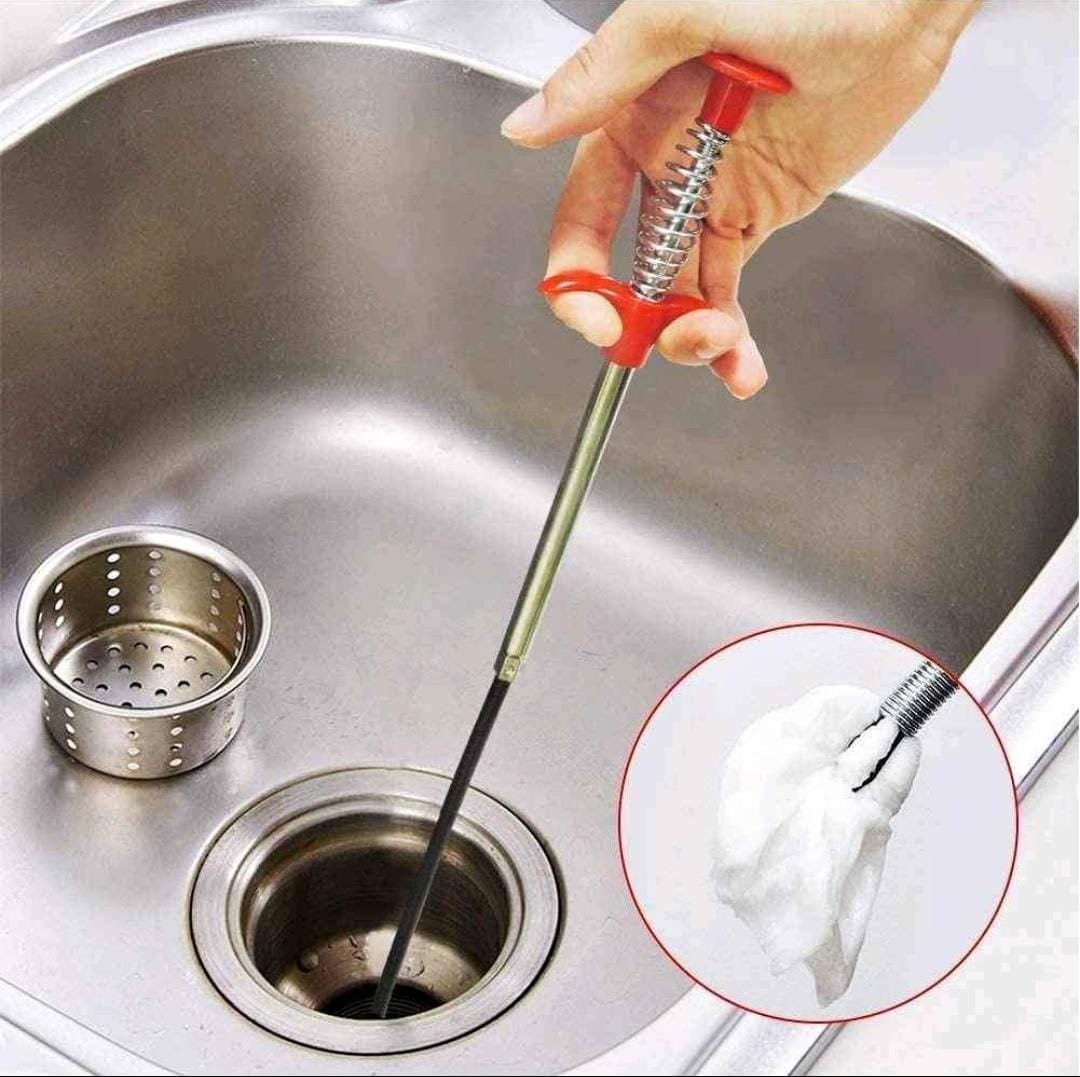 Sink Cleaner Tool, Drain Auger Hair Catcher, for Bathroom ,Bathtub ,Kitchen ,Sink, Toilet, Clogged ,Drain Cleaning, Sewer Remover, Dredge Tool, Snake Clog, Tool Long, Drain Sticks, Sink Tool (90 cm)