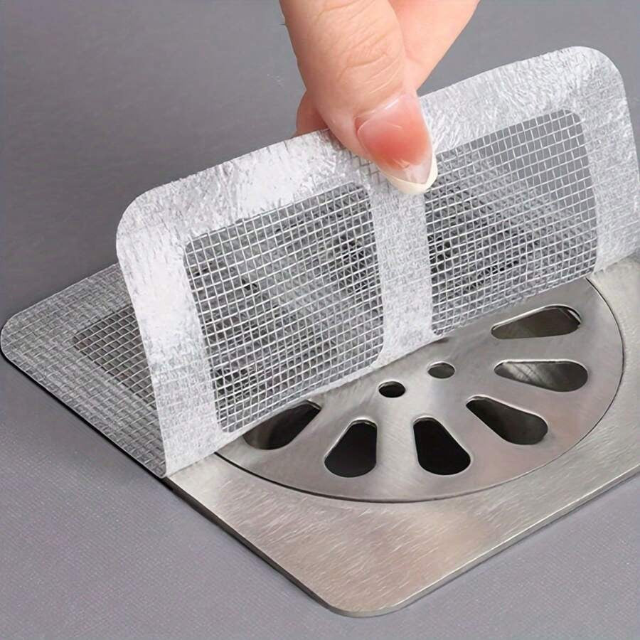 10 Pcs Multifunctional Net Sticker Drainer Net For Bathroom - Kitchen Etc