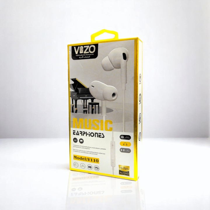 VIZO V110 Super Bass Hand free | Wired In Ear Phones for Men and Women | Best Quality Earphone - Hands-Free For Mobile Mobile Phone - Hands-Free For Android