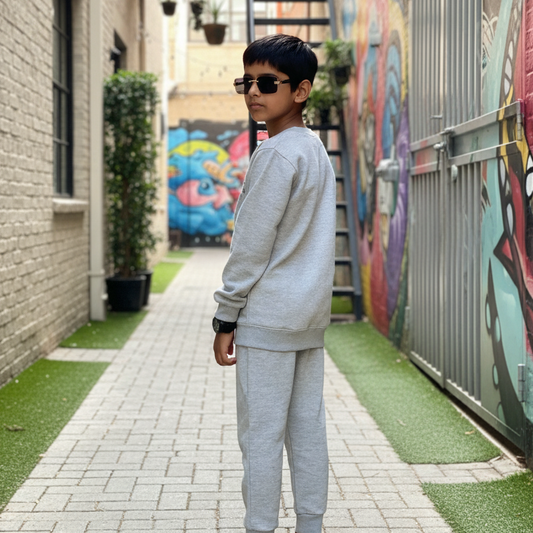 Kids Fleece Tracksuit | Sweatshirt & Pajama Set for Baby Boys – Warm, Comfy Winter Outfit for Daily Wear small