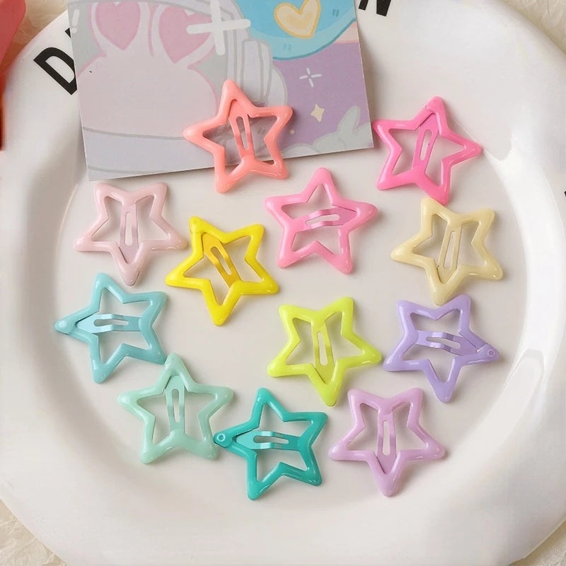 Pack Off 06  Star Design Girl Hair Clip | Hair Clip For Women | Best Quality Hair Clip ( Random Color )