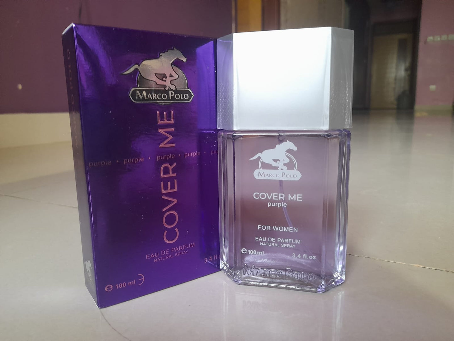 MARCO POLO Cover Me Purple Fragrance Perfume for women - Eau de Parfum Natural Spray, 100ml (3.4 fl.oz.) Specially for ladies