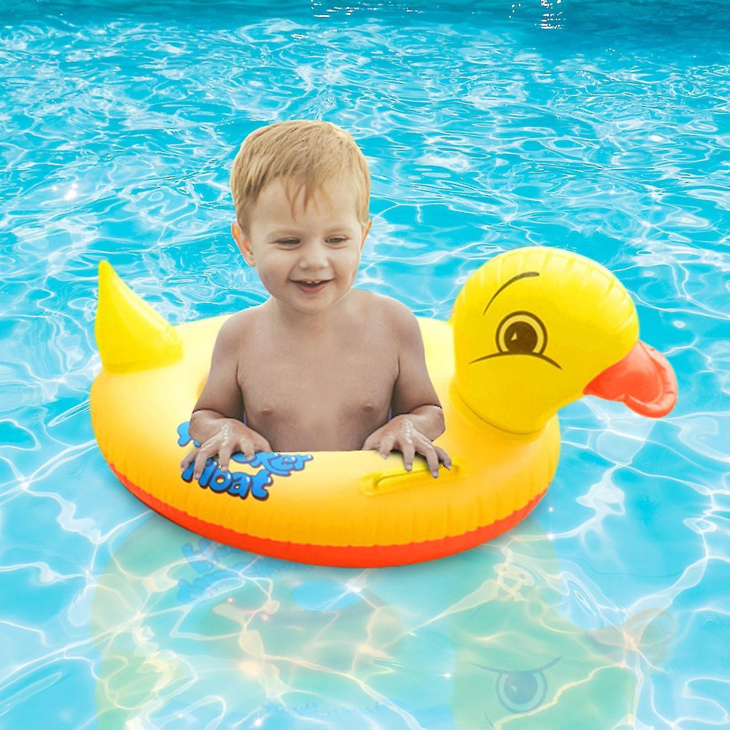 Duck Baby Floats Tube, Inflatable Duck Pool Float, Baby Floating Seat, Children Swim Ring, Kids Inflatable Floats, Yellow Duck Seat Boat for Toddler