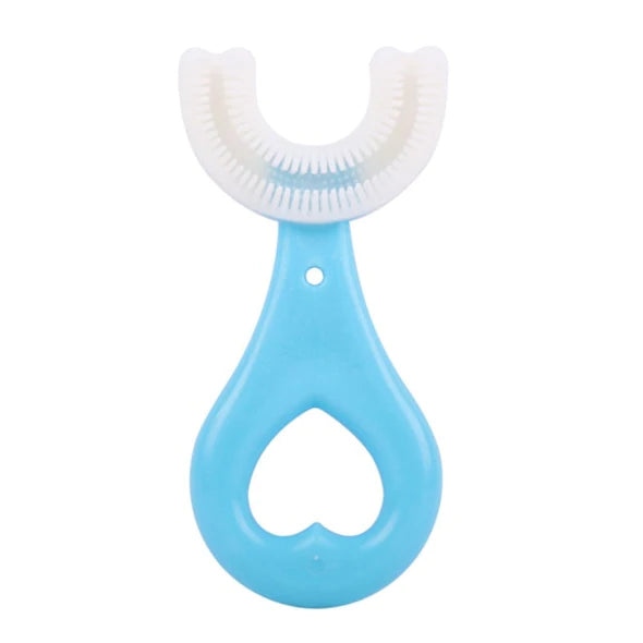 360 Degree U-Shaped Baby Toothbrush [Pack of 2] | Children Child Toothbrush Teethers Baby Brush Silicone Teeth Oral Care Cleaning | (Random Color)