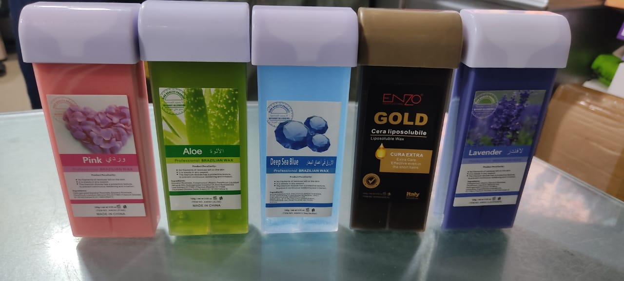 Refill Wax for Women, Roll On Wax Refill for Hair Areas of the Body, Roller Waxing Hair Removal Depilatory Refill Wax with different flavour (1 Pc) (Random Flavors)