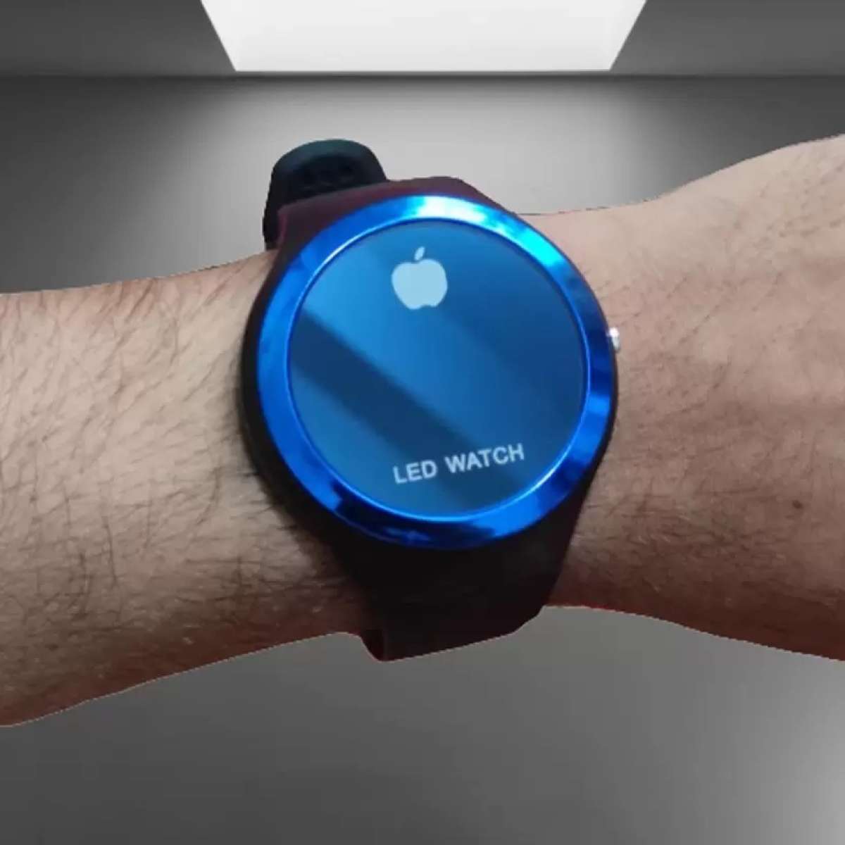 Round Shape Led Digital Watch with Apple Logo Digital Watch-watch for  Men and Women (Random Color )