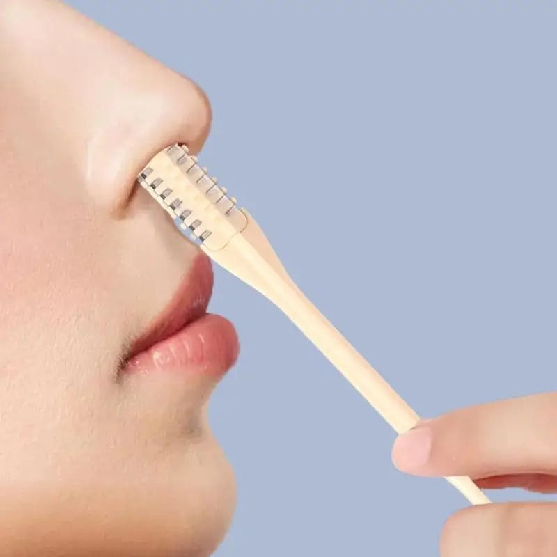Pack of 2 Double-Sided Manual Nose Hair Trimmers – Safe &amp; Painless Grooming Tool for Men &amp; Women