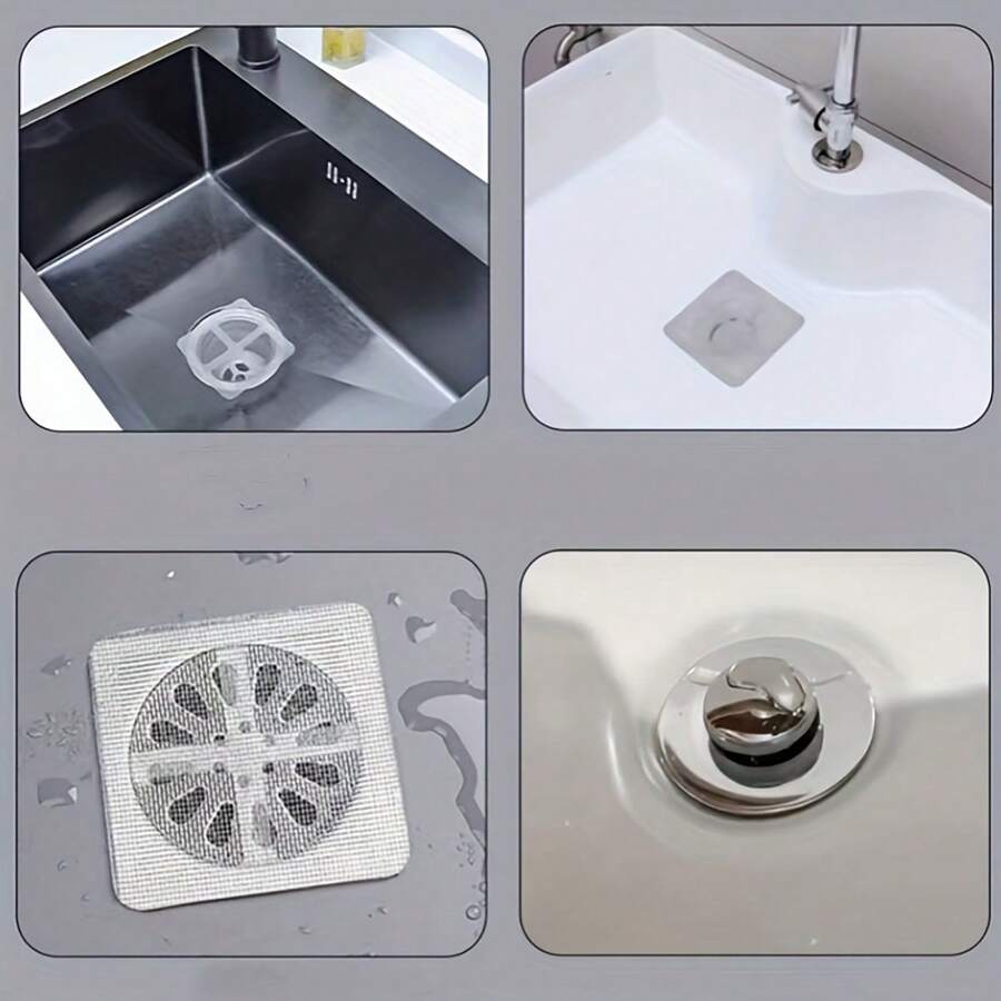 Floor Drain Sticker Hair Catcher Drain Stopper Cover Kitchen Bathroom Accessories (1 PCs)
