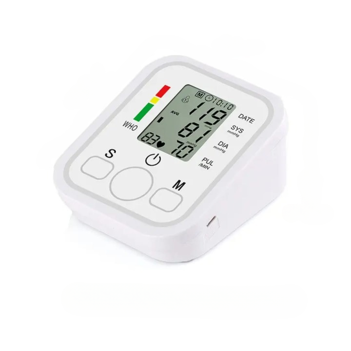 Digital Blood Pressure Monitor – Fully Automatic Upper Arm BP Machine with Heart Rate Detection, Accurate Readings, Easy-to-Use Home Health Device