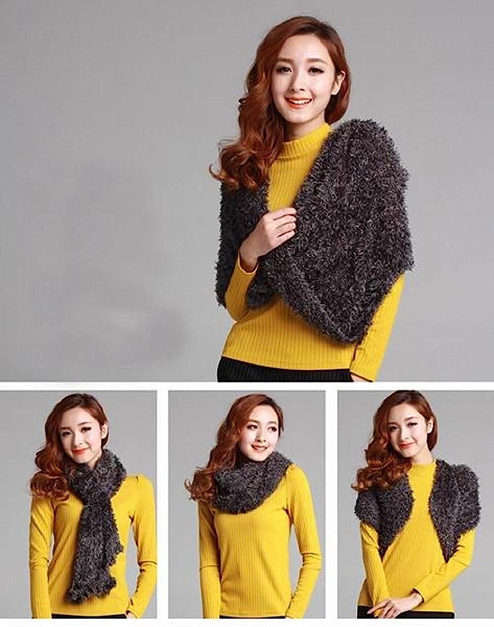 Women's Velvet Stretchable Magic Scarf 26 different styles( random color )