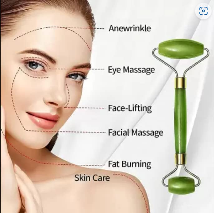 Flawless Jade Roller With Stone (marble) | Facial Roller Manual Massage For Women