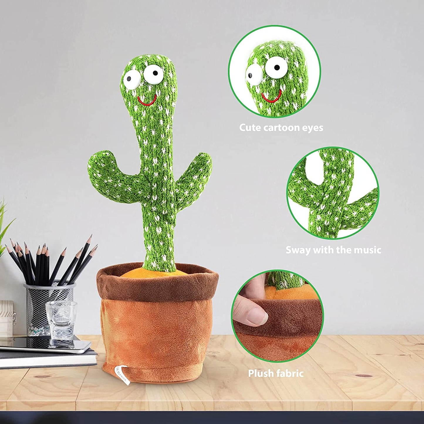 Dancing Cactus Talking Toy Tree Cactus Plush  toy for children, kids or toddlers with box