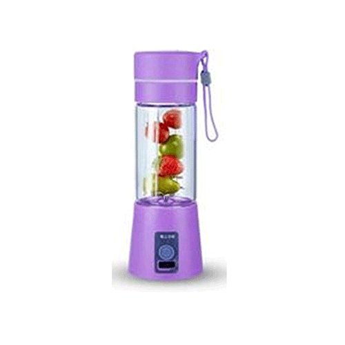 Juicer Portable Outdoor Juicing Cup Home Mini Cordless Crushed Ice Machine USB Charging Fruit Vegetable Blender 6 blades (20000 mh battery) (Random Color)