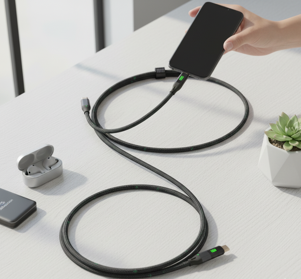 Sabawoon  Type-C to iPhone Cable | PD 27W Fast Charging – High-Speed, Safe & Durable