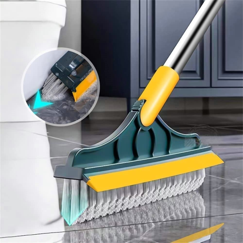 Keep your home spotless with this 2-in-1 floor cleaning brush. Featuring a 120° rotatable head, it easily scrubs bathroom tiles, windows, and floors for effortless cleaning