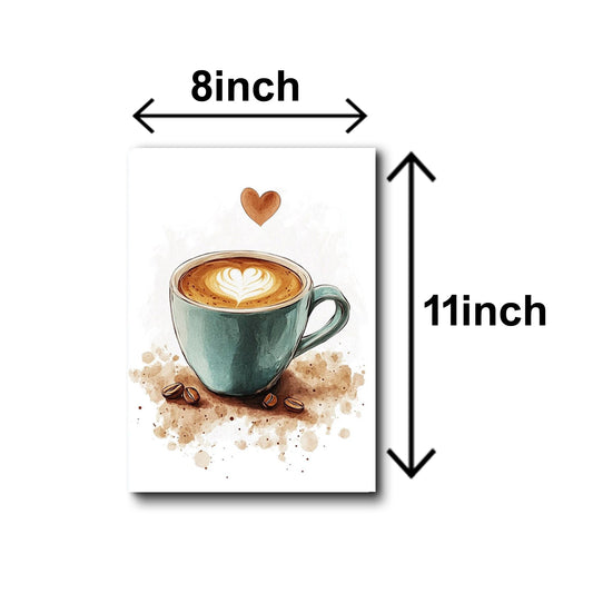 Set of 3 Wall Art Sticky Wooden Canvas Frames for Dining Room and Kitchen Decor / Sticky Photo Tiles