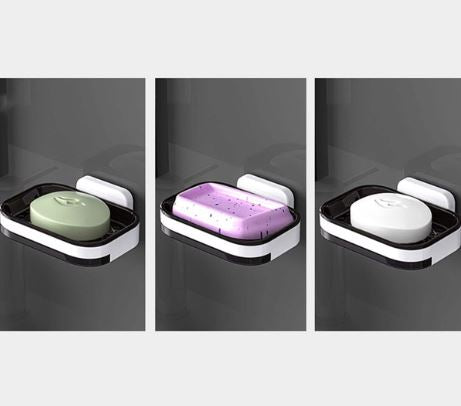 Wall Mounted Soap Holder with Draining Tray Holder For Bathroom | Bar, Holder Rack For Shower Wall, Kitchen, Bathroom(random color)