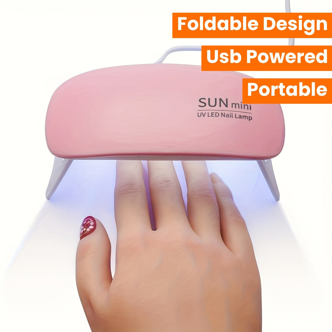 UV Led Lamp For Nails 6W Nail Lamp Light With Timer Mini Portable Nail Dryer Usb Gel Nail Polish Lamp For Nail Art Design At Home Random Color