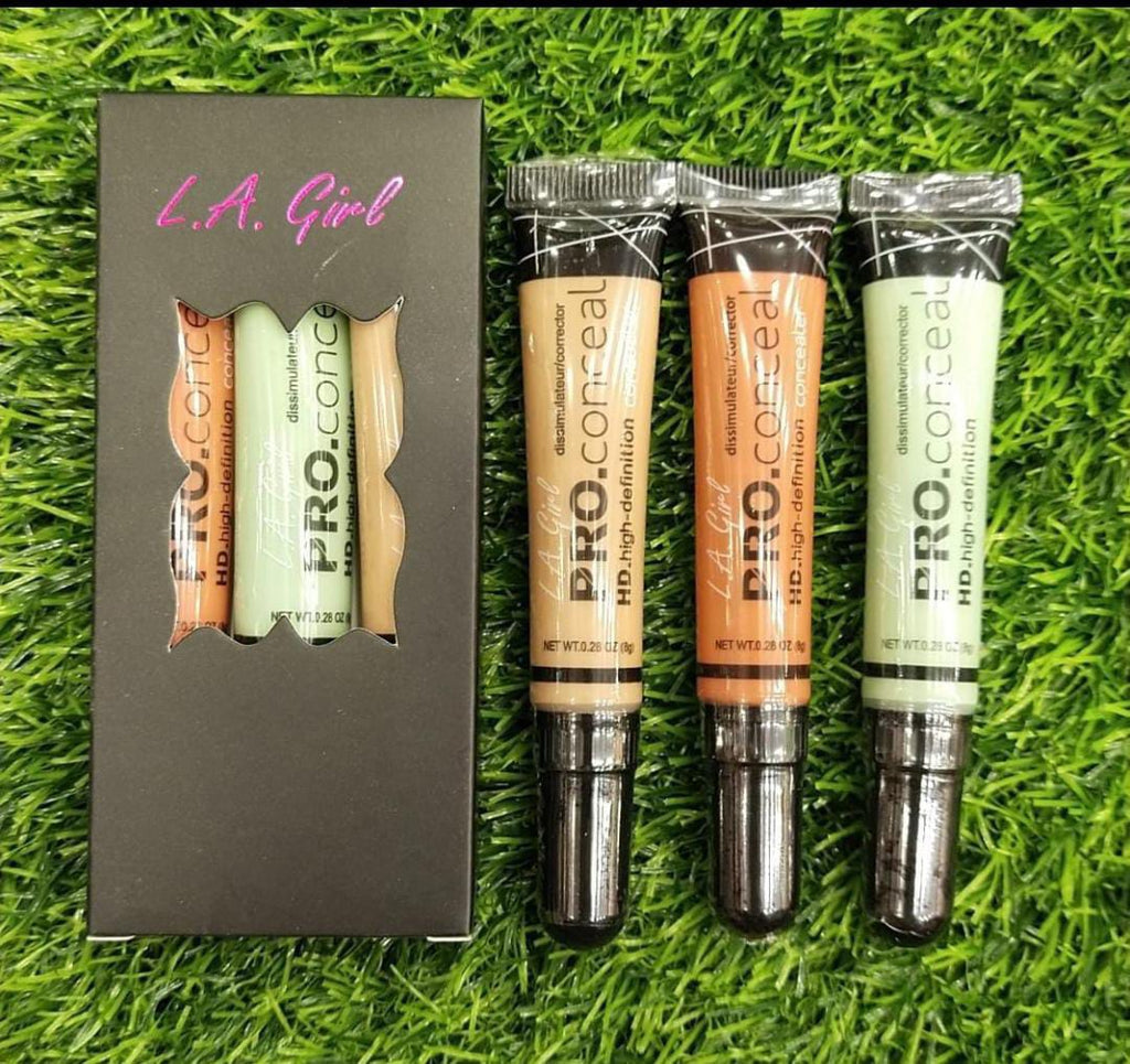 Pack Of 03 L.A. Girl High Definition Concealer | Best Quality Concealer For Girls | Concealer For Women - Mix Shades