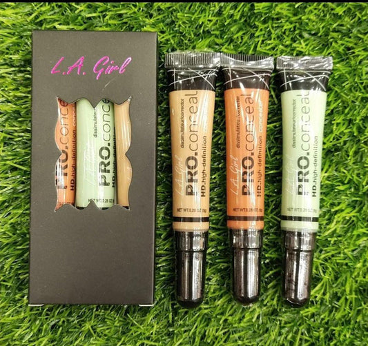 Pack Of 03 L.A. Girl High Definition Concealer | Best Quality Concealer For Girls | Concealer For Women - Mix Shades