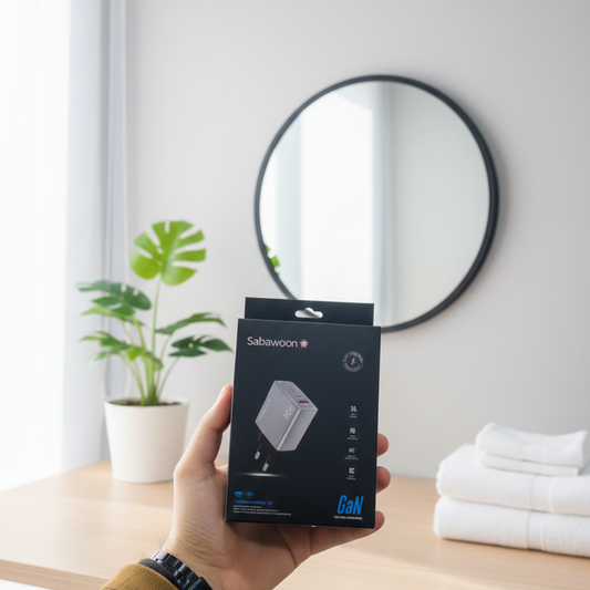 Sabawoon GAN S120 30W Adopter  | USB + PD | All Mobile Options | Without Cable