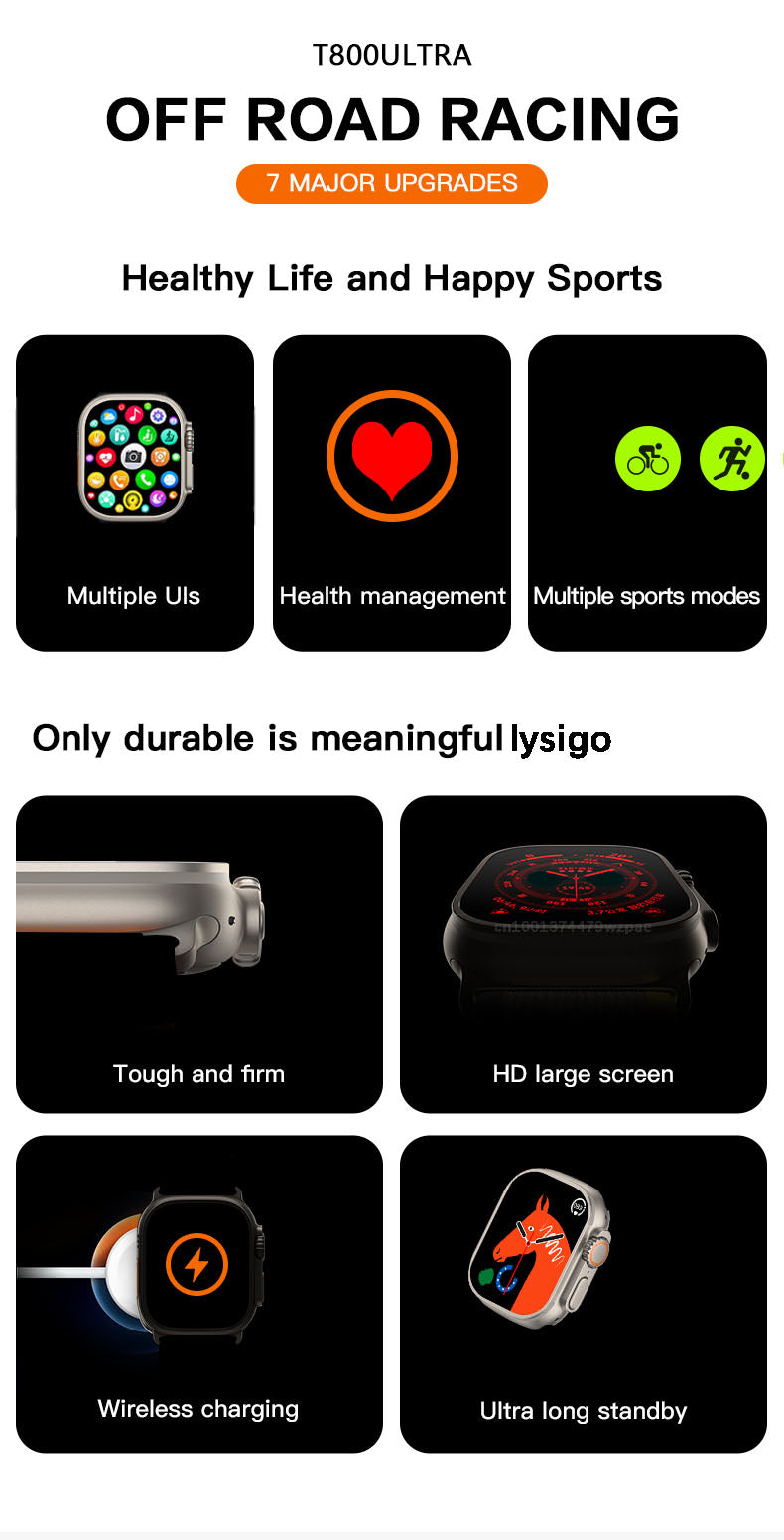 T800 Ultra Smart Watch Series 8. (Random Color)