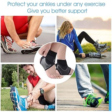 1 Pcs Right Foot Breathable Ankle Brace for Sprained Ankle,Stabilize Ligaments,Prevent Re Injury for men &amp; women with Adjustable Wrap