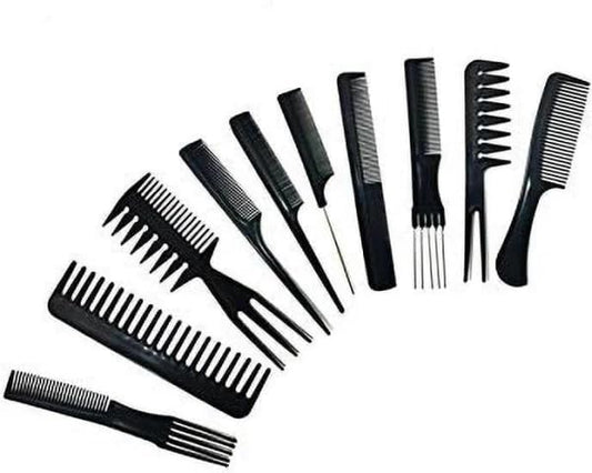 (10 Pcs) Multipurpose Salon Hair Styling Hairdressing hairdresser Barber Combs Professional Comb Kit