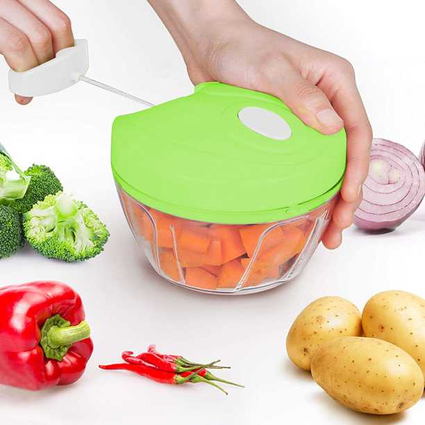 Multi-Function Food Processor - Chopper, Cutter, Grinder, Shredder, Mincer, Mini Garlic Slicer &amp; Slicer for Kitchen (Random Color)