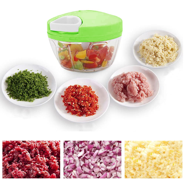Multi-Function Food Processor - Chopper, Cutter, Grinder, Shredder, Mincer, Mini Garlic Slicer &amp; Slicer for Kitchen (Random Color)