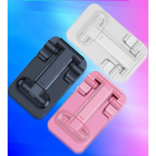 Foldable &amp; Adjustable Mobile Phone and Tablet Stand | Flexible Desktop Mount &amp; Lazy Bracket Support for All Devices (Random Color)