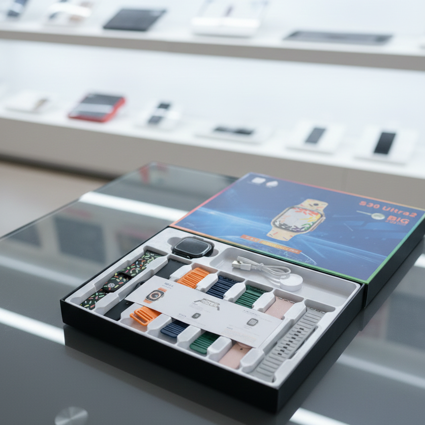 S30 Ultra 2 Smartwatch | 7‑in‑1 Complete Set | Stylish Design with Accessories