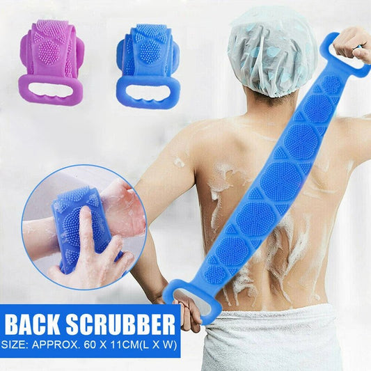 1 PC's Silicone Back Scrubber Bath Belt, Bath Scrubber (random Color) (70 cm)