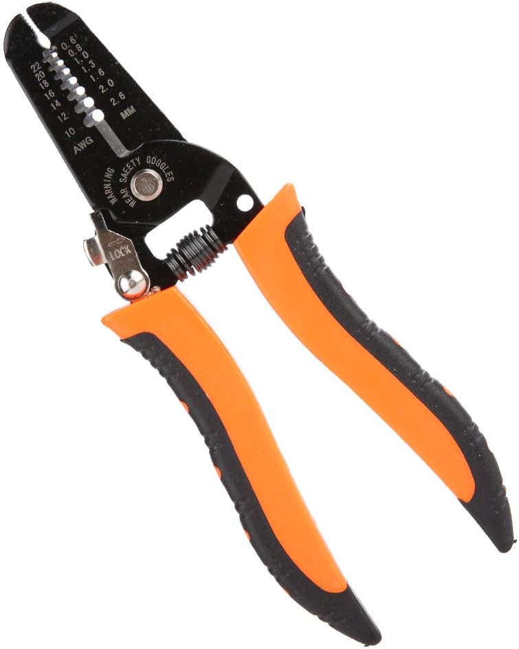 Stripping Pliers, Multifunctional Stainless Steel Wire Cable Stripping Pliers Cutting Tool Wire Cutter, Long-Nose Multi-Purpose Electrician Tool ( Random Color )